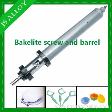 Bakelite screw and barrel for injection molding machine